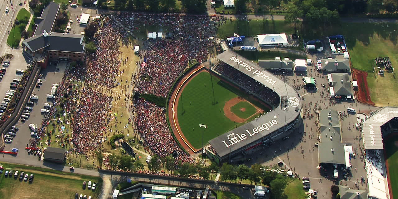 Aerial view of fields