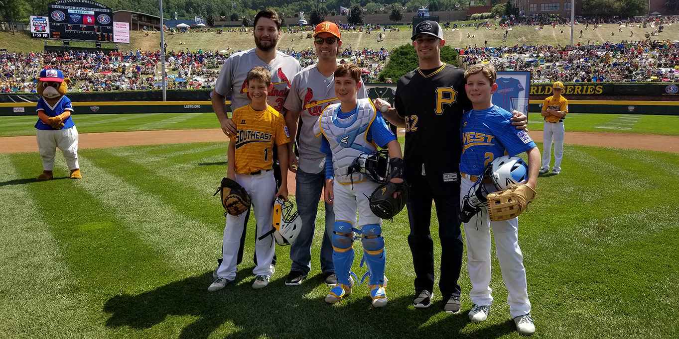 Big Leaguers with Little Leaguers